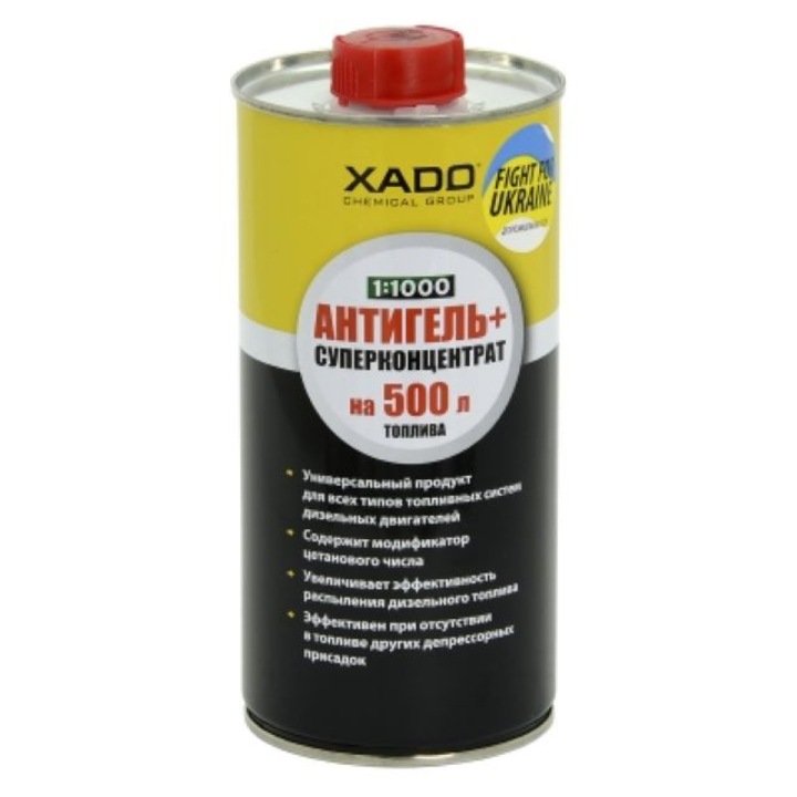 Добавка против замръзване на гориво XADO, АНТИГЕЛ + дизел, 500 мл