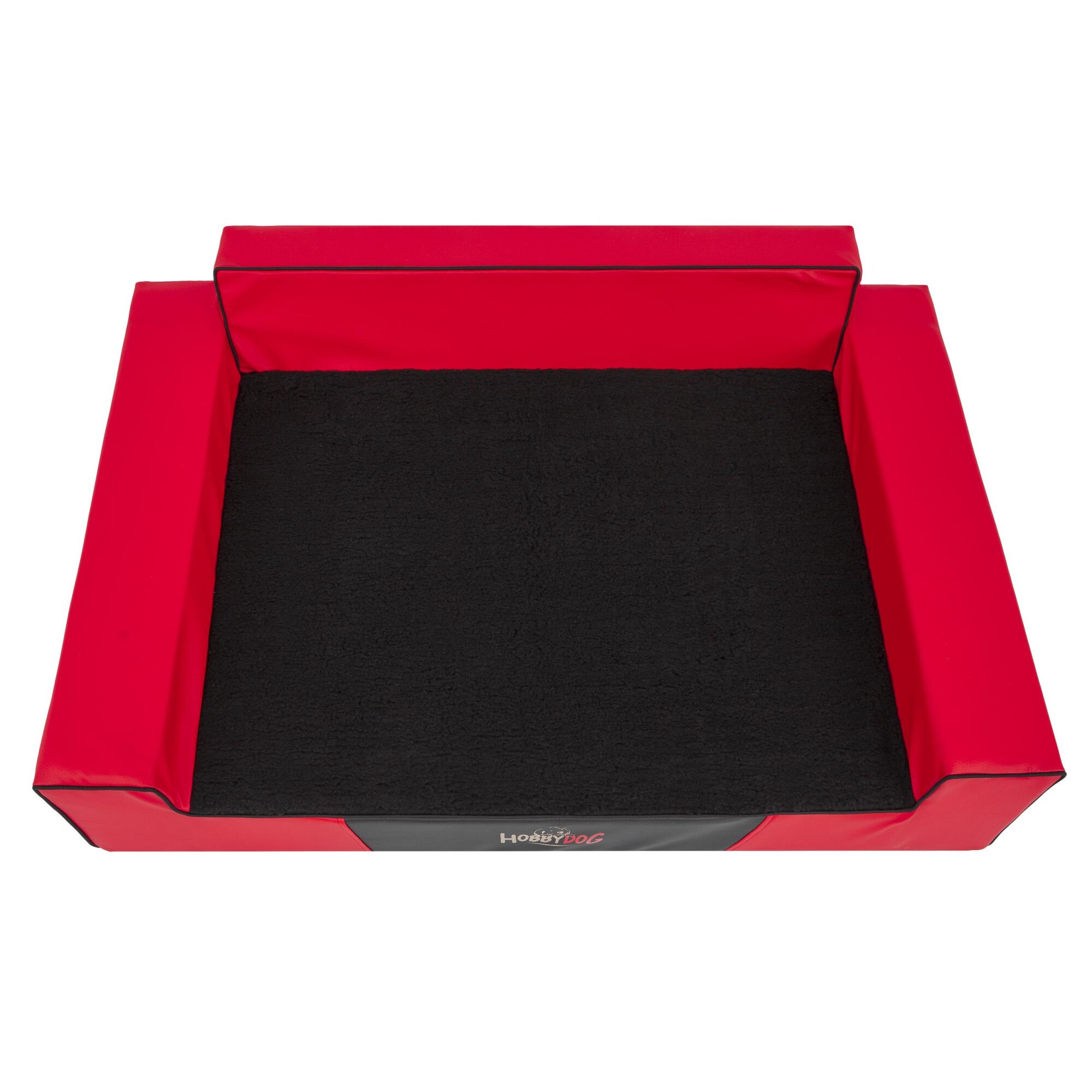 Culcus pentru animale de companie, HobbyDog Glamour exclusive, Rosu, Negru, 100x68x28 cm