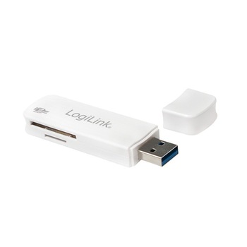 Card reader extern Logilink CR0034A, interfata USB 3.0, citeste/scrie SD, micro SD, Alb Card reader extern Logilink CR0034A, interfata USB 3.0, citeste/scrie SD, micro SD, Alb