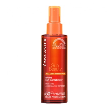 Ulei de plaja pentru bronzare accelerata Lancaster Sun Beauty Dry Oil - Fast Tan Optimizer SFP 50, 150 ml Ulei de plaja pentru bronzare accelerata Lancaster Sun Beauty Dry Oil - Fast Tan Optimizer SFP 50, 150 ml
