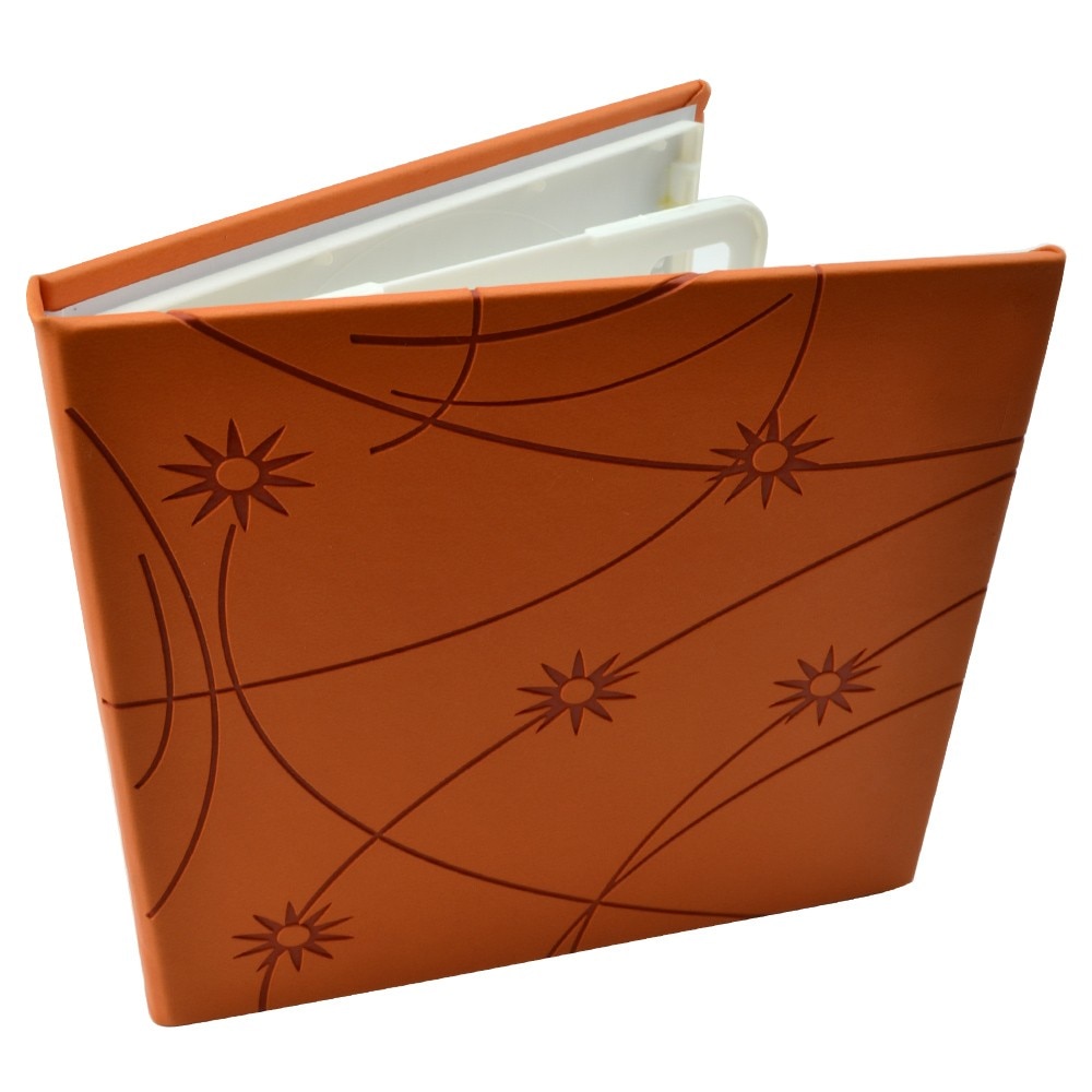 Carcasa 4 CD DVD BLURAY Colorful, ProCart, piele ecologica culoare Portocaliu