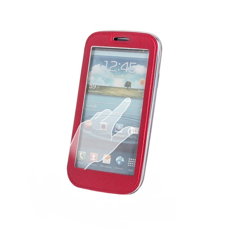 Husa Smart View pentru LG L40, rosu