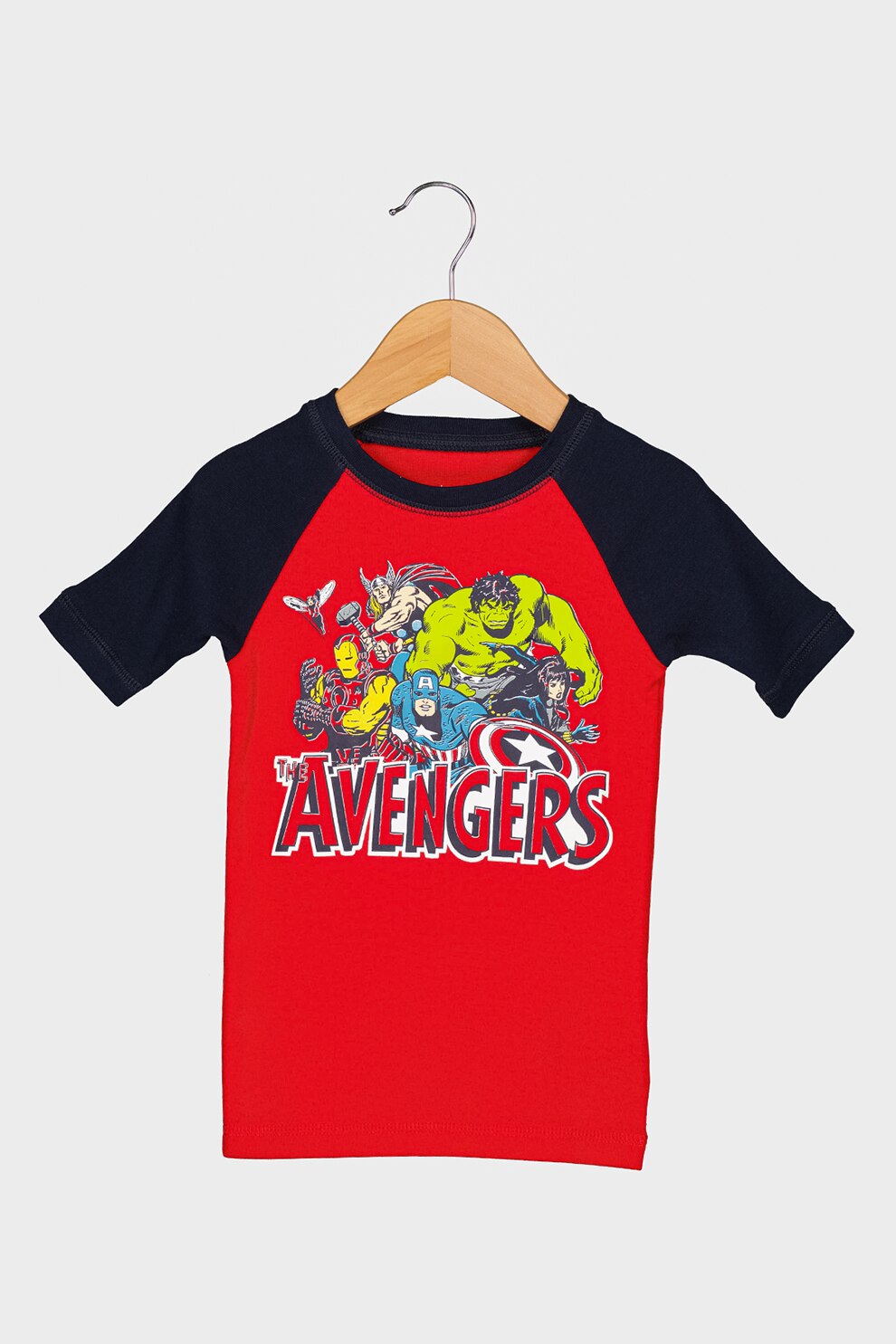 GAP, Pijama cu imprimeu Avengers, Rosu/Negru