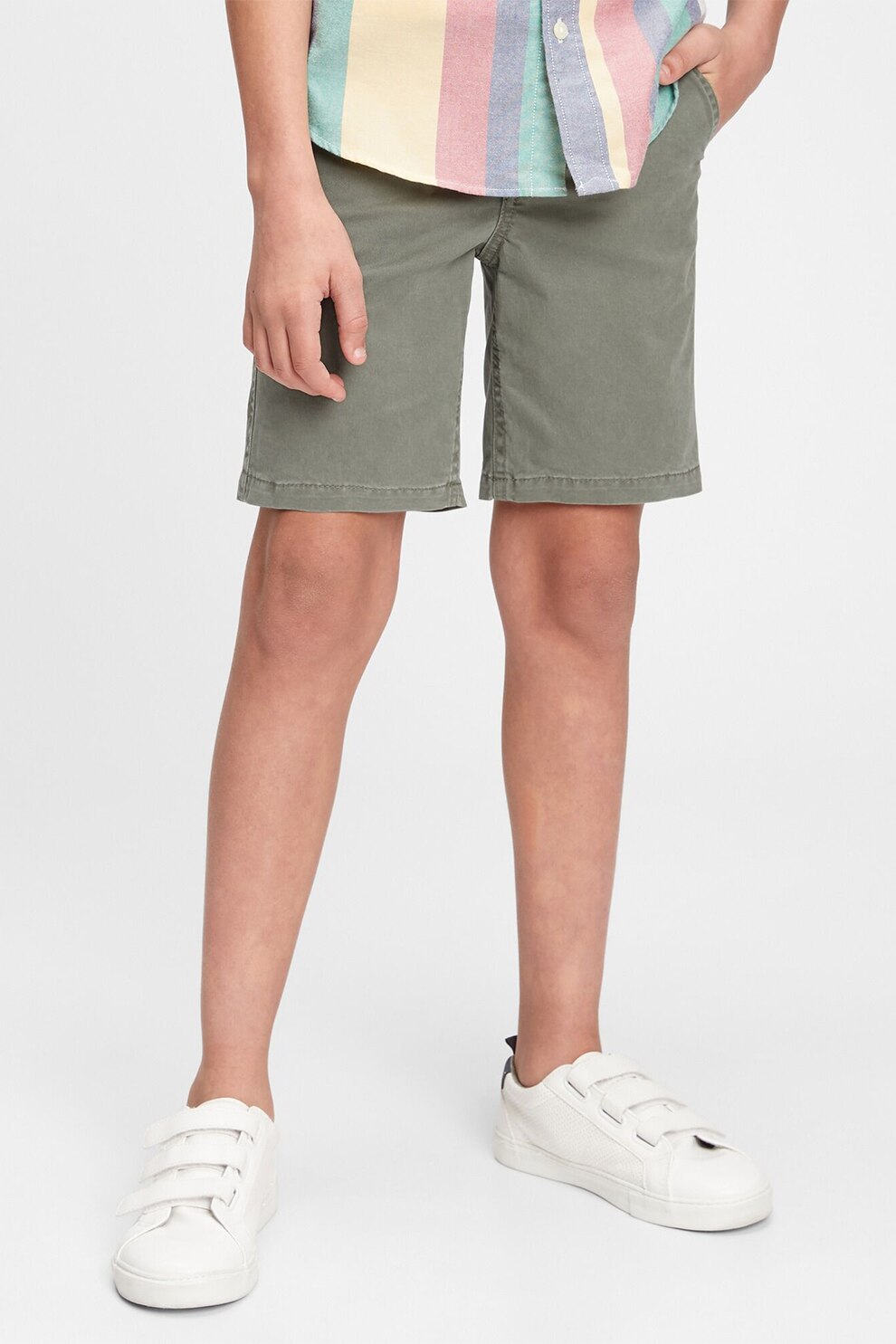GAP, Pantaloni scurti chino cu model, Verde sparanghel