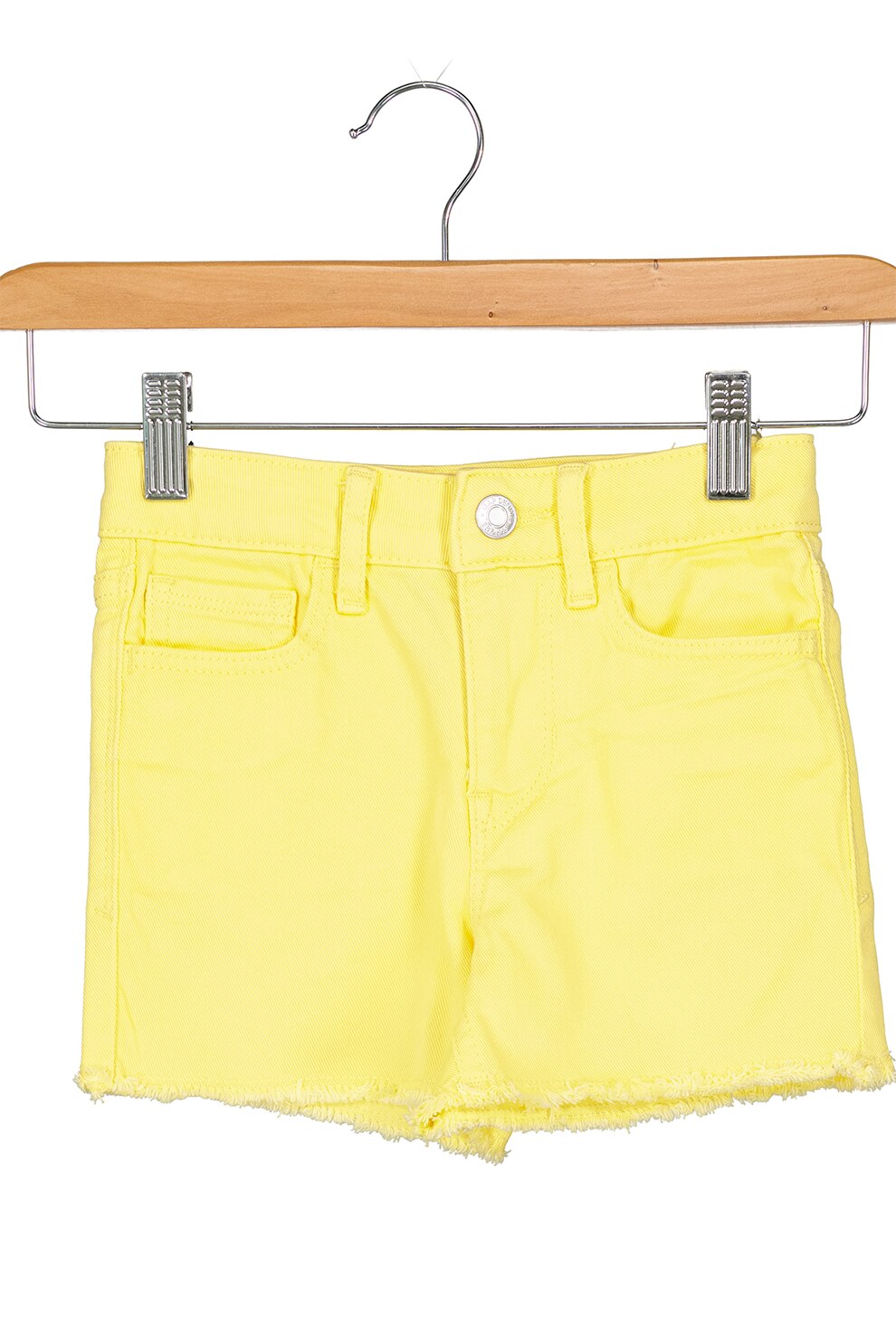 GAP, Pantaloni scurti din denim cu terminatii franjurate, Galben