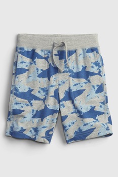 GAP, Pantaloni scurti cu snur in talie, Gri GAP, Pantaloni scurti cu snur in talie, Gri