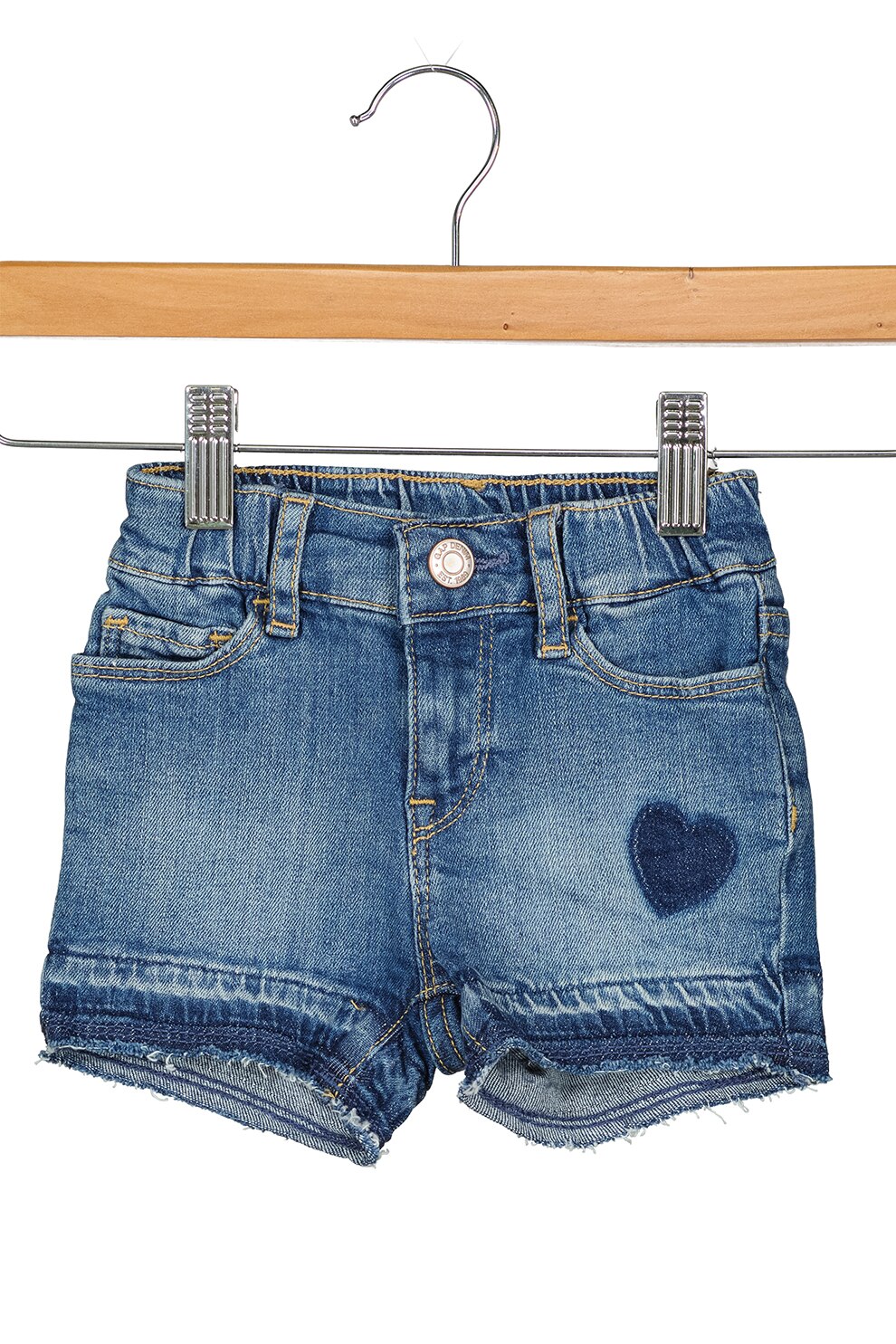 GAP, Pantaloni scurti de denim cu aspect decolorat, Bleumarin