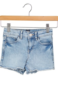 GAP, Pantaloni scurti din denim cu terminatii franjurate, Albastru deschis GAP, Pantaloni scurti din denim cu terminatii franjurate, Albastru deschis