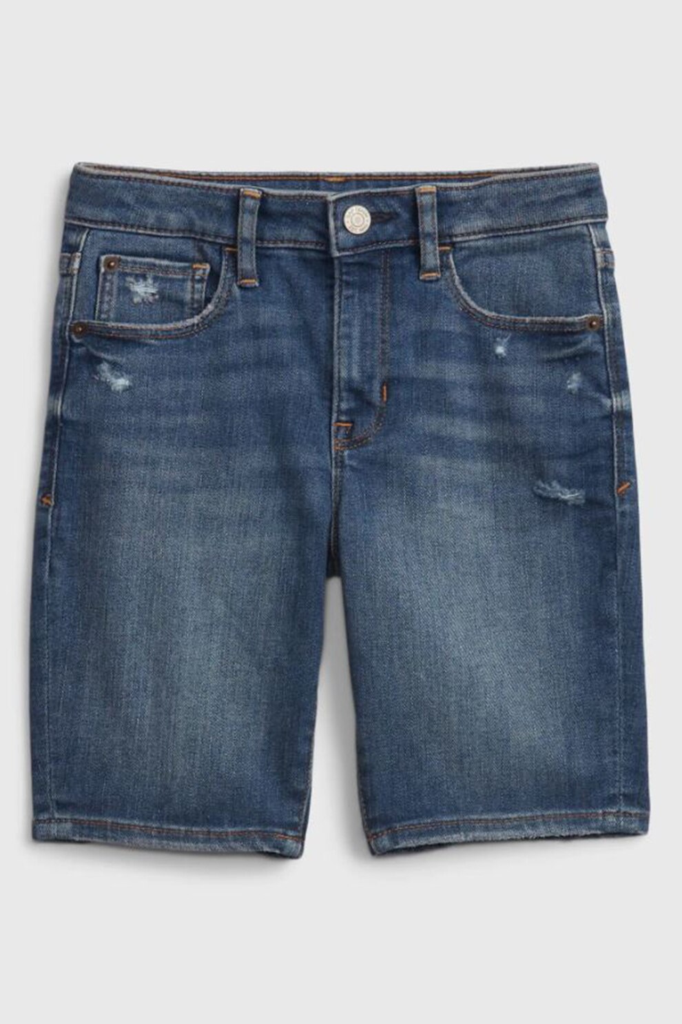 GAP, Pantaloni scurti din denim cu detalii deteriorate, Bleumarin