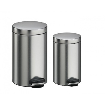 Set 2 cosuri de gunoi cu pedala Studio Casa, Metal, 5L+12L, Inox Set 2 cosuri de gunoi cu pedala Studio Casa, Metal, 5L+12L, Inox
