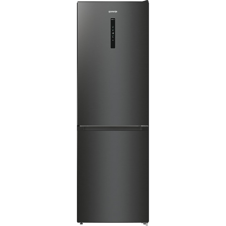 Gorenje NRK619EABXL4 kombinált hűtőszekrény, 300 l, 185 cm, No-Frost, E energiaosztály, Fekete