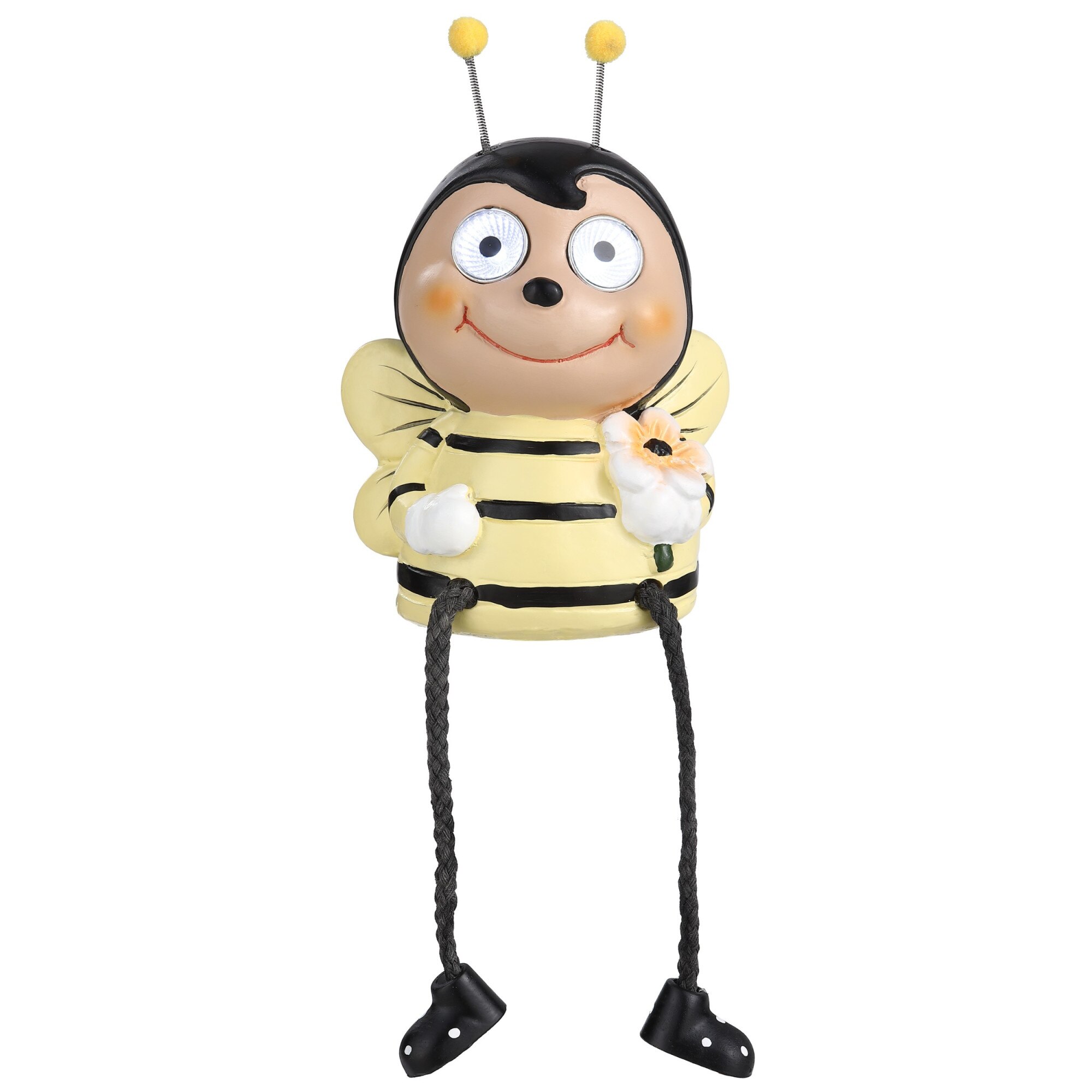 Lampa solara in forma de albinuta galbena,pentru gradina,curte si terasa