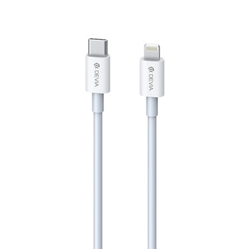 Cablu Devia Smart PD USB-C Lightning 3A 20W alb Cablu Devia Smart PD USB-C Lightning 3A 20W alb