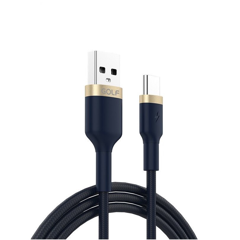Cablu USB Tip C FAST CHARGE Metal Braided Golf GC-71t ALBASTRU