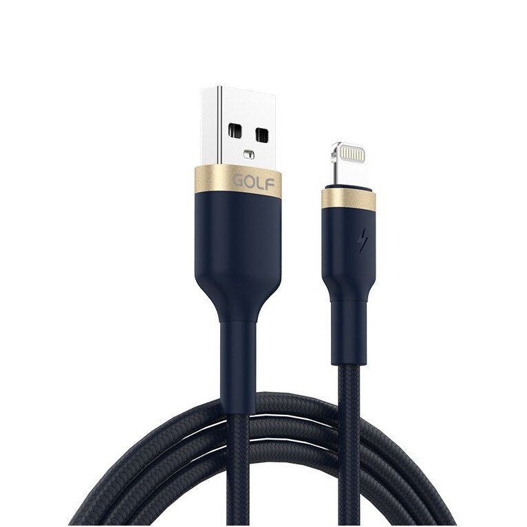 Cablu USB Lightning FAST CHARGE Metal Braided Golf GC-71i ALBASTRU