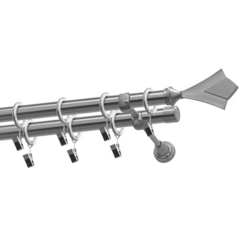 Kit galerie dubla Gardinia Salsa Inox 160 cm Ø 19 mm Kit galerie dubla Gardinia Salsa Inox 160 cm Ø 19 mm