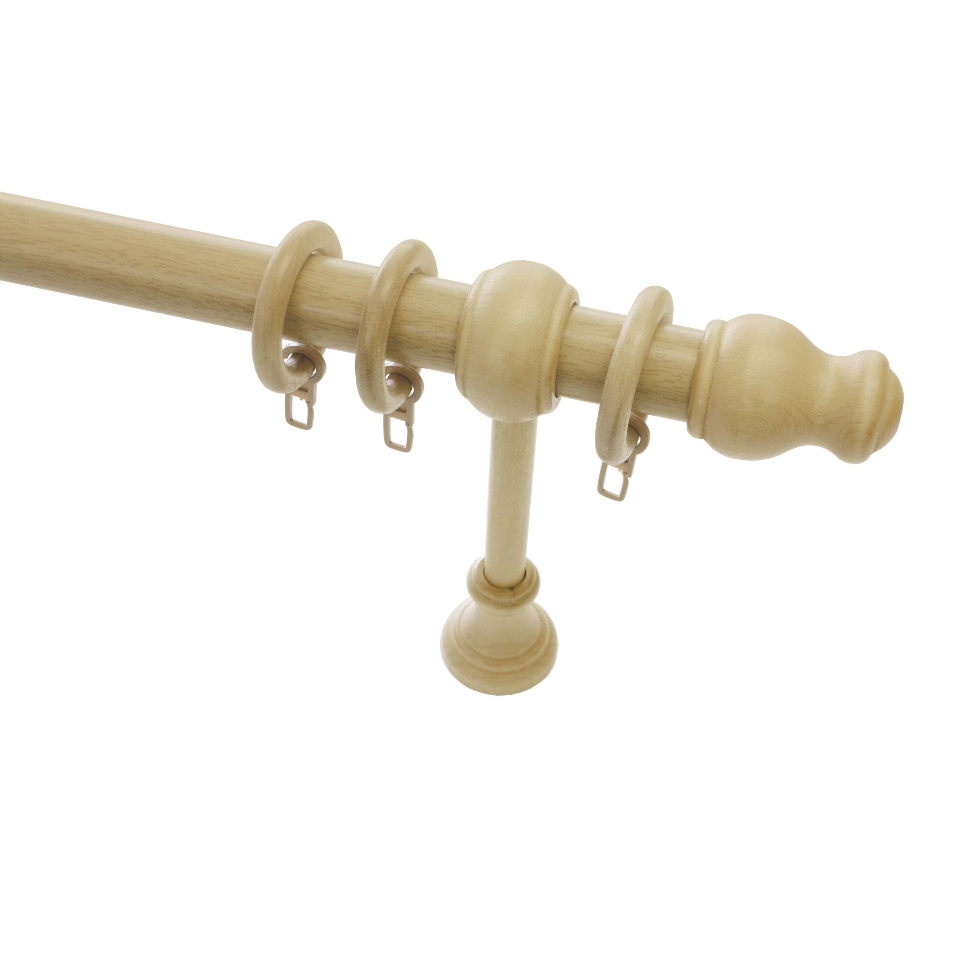 Kit galerie lemn Lugano Gardinia Natur 160 cm Ø 28 mm