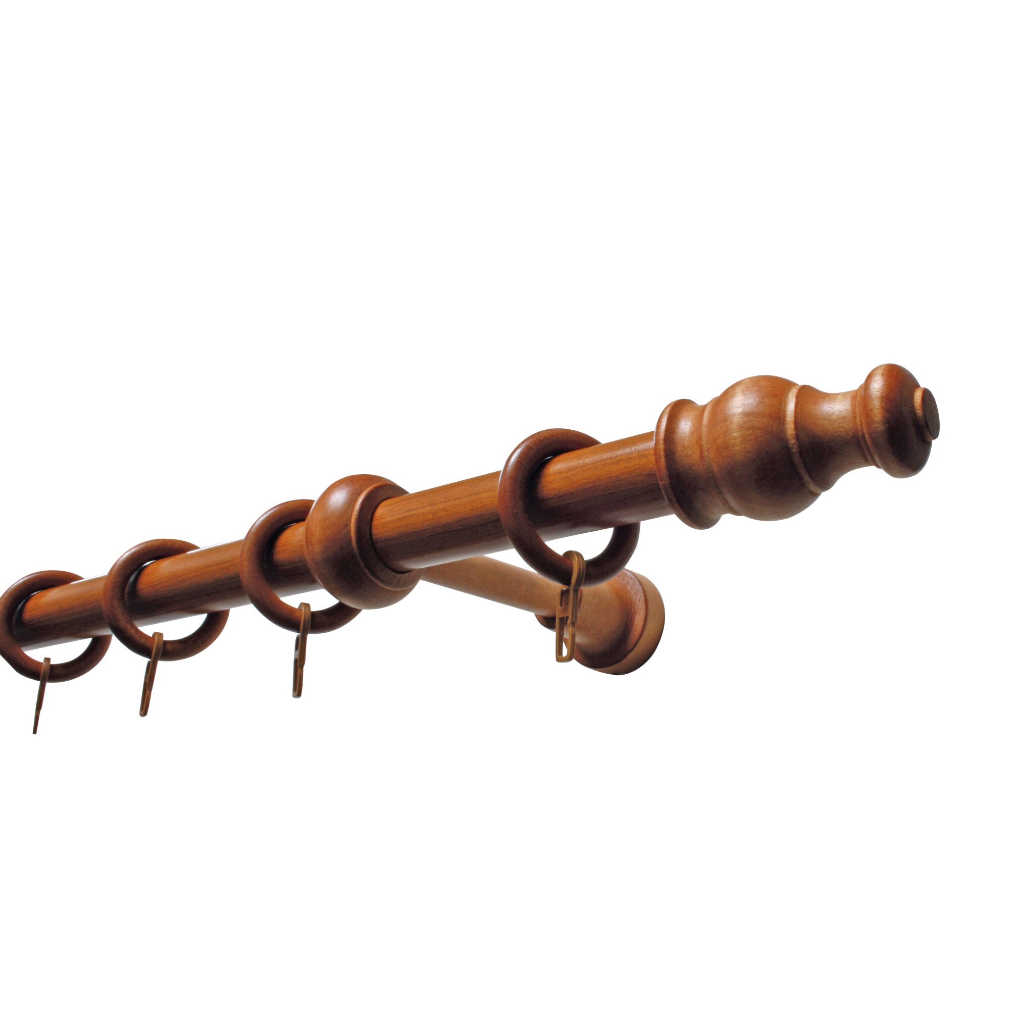 Kit galerie lemn Lugano Gardinia Cires 250 cm Ø 28 mm