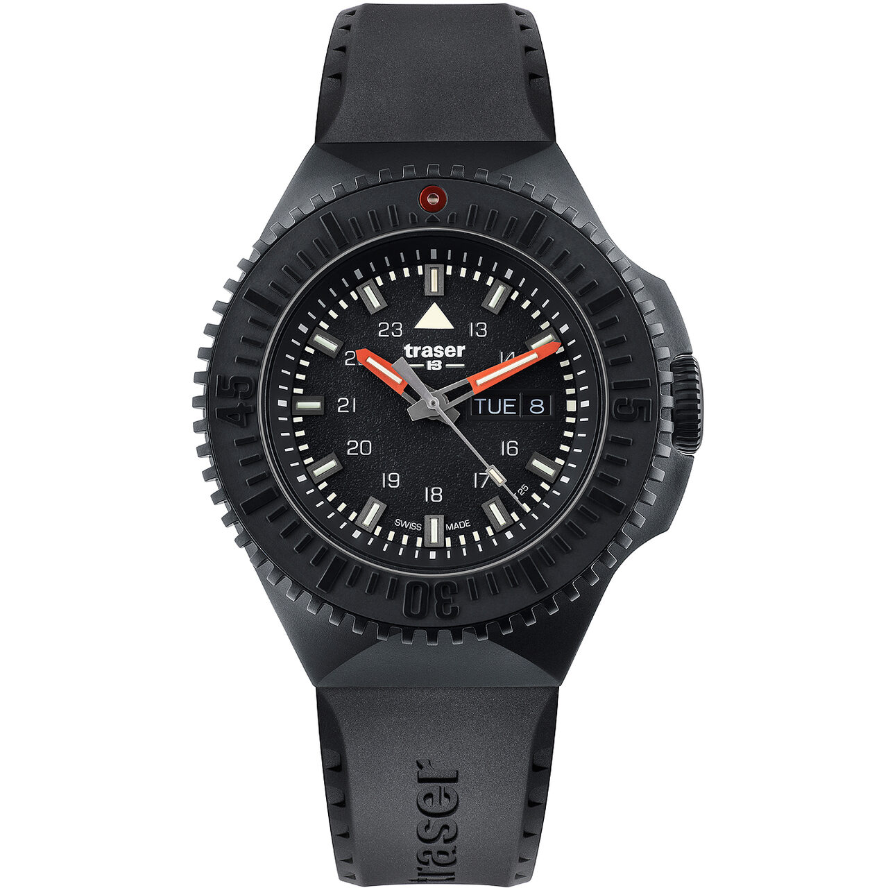 Ceas barbatesc Traser 109855, Quartz, 46mm, 20ATM, Negru
