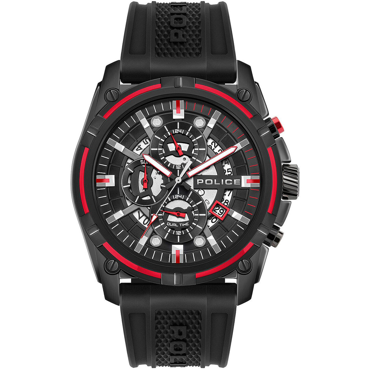 Ceas barbatesc Police PEWJQ2003541, Quartz, 46mm, 5ATM, Negru