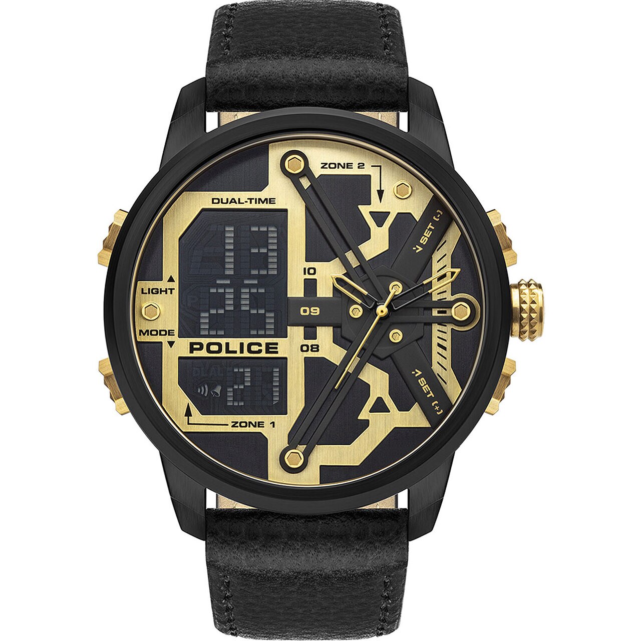 Ceas barbatesc Police PEWJD2003202, Quartz, 48mm, 5ATM, Negru