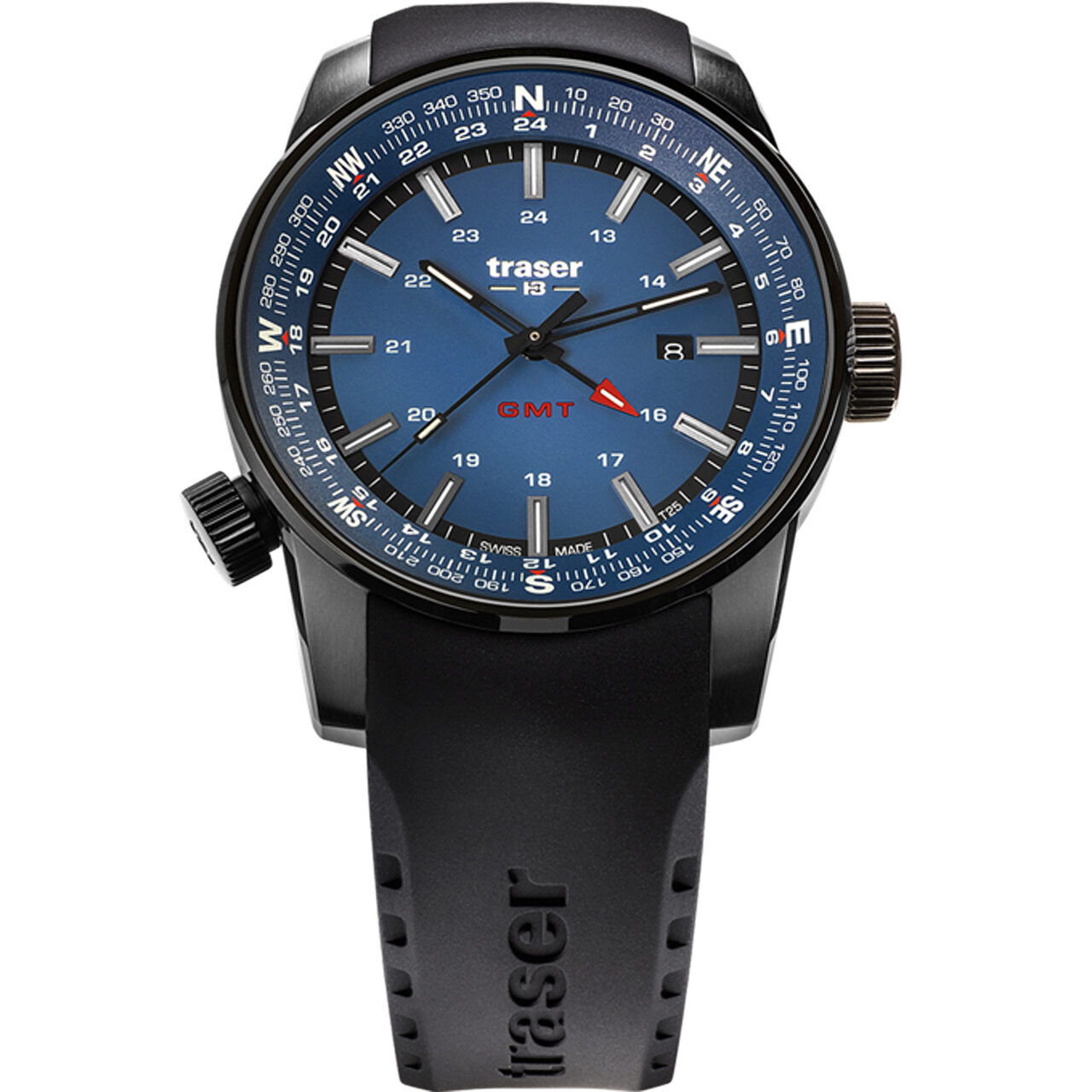 Ceas barbatesc Traser 109743, Quartz, 46mm, 10ATM, Negru