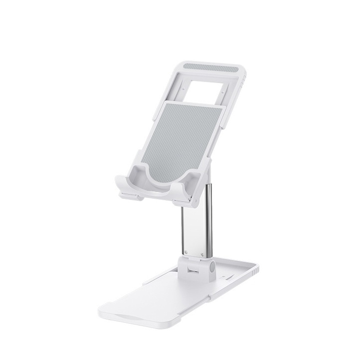 Állvány telefonhoz/táblagéphez, több szögben állítható, összecsukható és hordozható, fehér - KAKU (KSC-349)