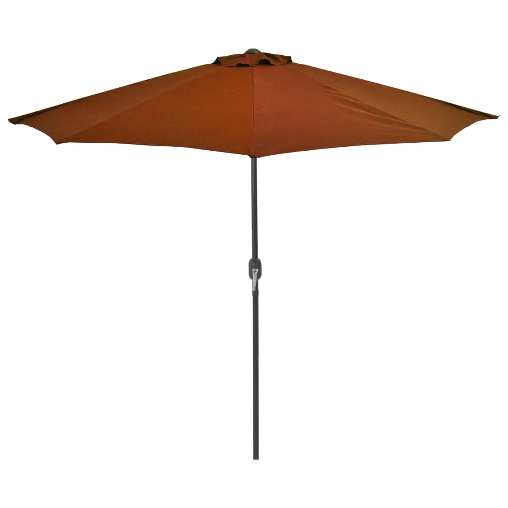 Umbrela de balcon, vidaXL, Tesatura/Otel/Aluminiu, 270 x 135 x 245 cm, Portocaliu caramiziu