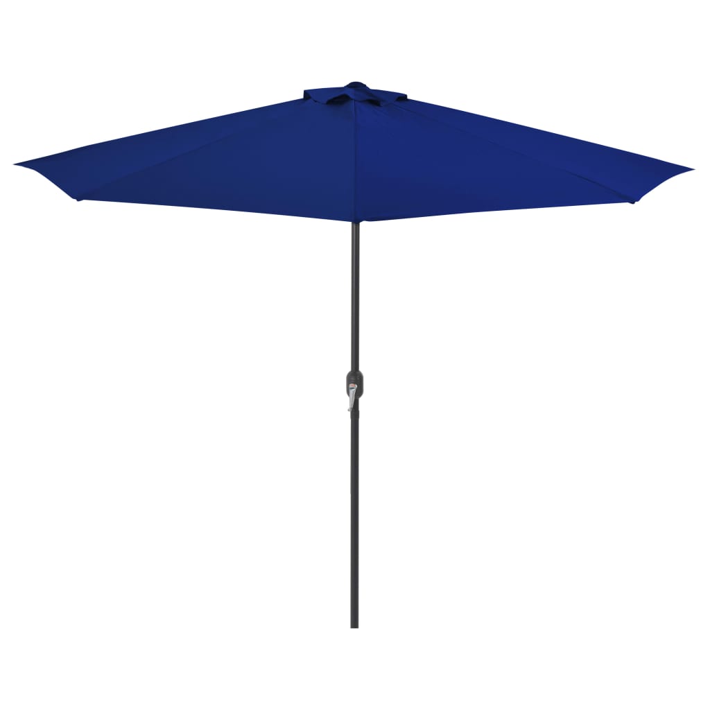 Umbrela de balcon, vidaXL, Tesatura/Otel/Aluminiu, 300 x 150 x 253 cm, Albastru