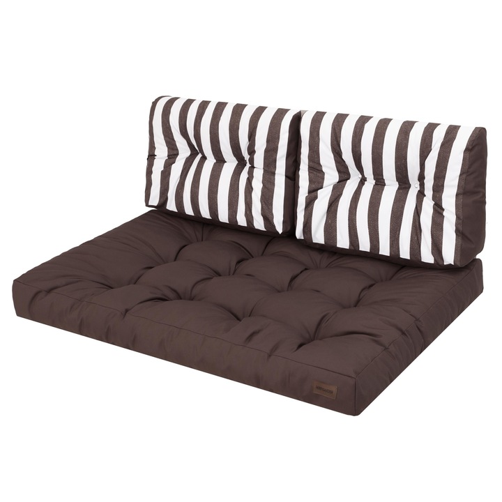 Set de perne pentru scaun de gradina "Leo 1+2", Oxford, Maro, dungi