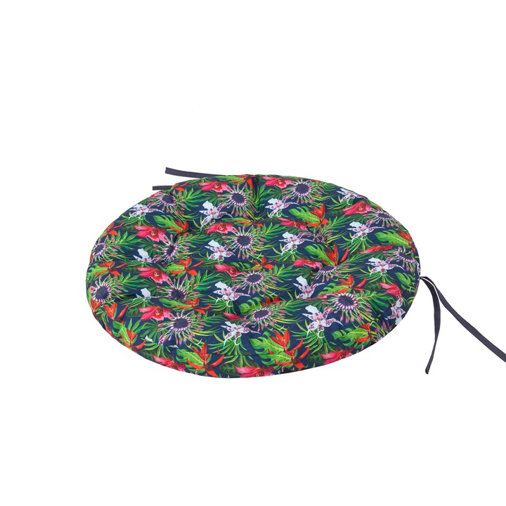 Възглавница за седалка за градина "Щъркел", Ecolen, Цветя, листа, Размер M - 65x65 см, Hobbydog