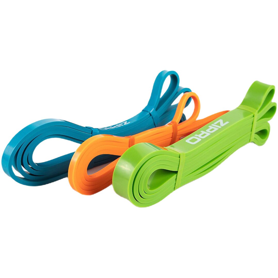 Set 3 benzi elastice, rezistenta 4.5-13.5 kg, 208 cm