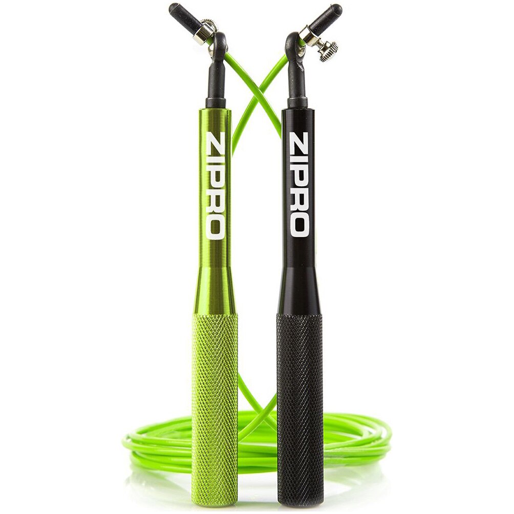 Coarda sarituri Zipro, manere aluminiu, 300 cm, reglabila, verde
