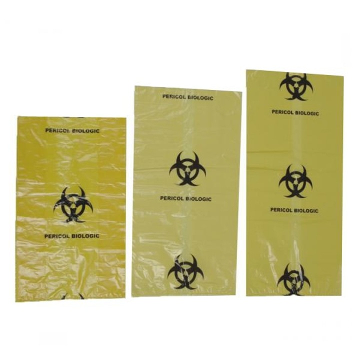 Sárga zsák készlet orvosi hulladékhoz Biohazard, űrtartalom 40 liter (25 db)