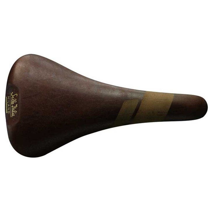 Sa bicicleta Selle Italia Flite Racer, Piele, Maro