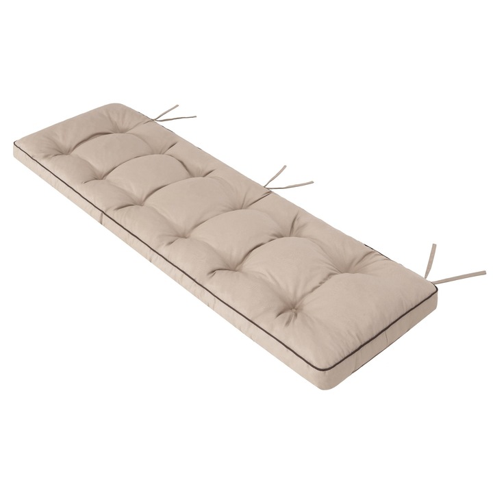 Възглавница за градинска пейка люлка "Etna" Beige Oxford 120x50x8 см
