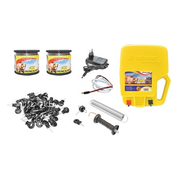 Kit complet gard electric pentru ursi si mistreti 4.5 Joule, la priza 220V, lungime sarma 1000m Breckner Germany Kit complet gard electric pentru ursi si mistreti 4.5 Joule, la priza 220V, lungime sarma 1000m Breckner Germany