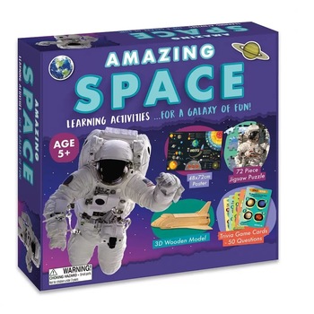 Set 4 jocuri educative Robert Frederick Amazing Space, Lemn, carton si hartie, 72 piese, 6x25.5x26.5 cm, Multicolor Set 4 jocuri educative Robert Frederick Amazing Space, Lemn, carton si hartie, 72 piese, 6x25.5x26.5 cm, Multicolor