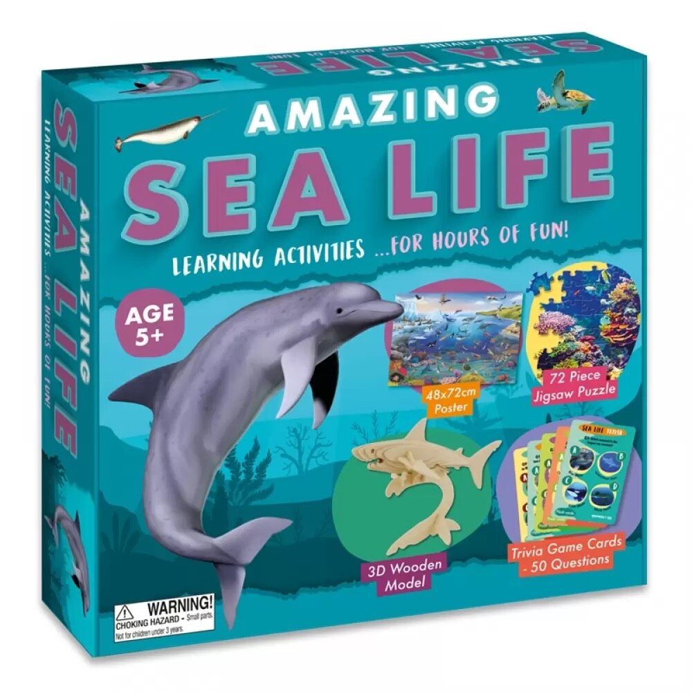 Joc educational Robert Frederick Amazing Sea Life, 25,5x26,5x6 cm, Multicolor