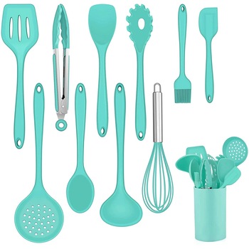 Set 11 Ustensile de Bucatarie din Silicon ,Antiaderente,Verde Set 11 Ustensile de Bucatarie din Silicon ,Antiaderente,Verde