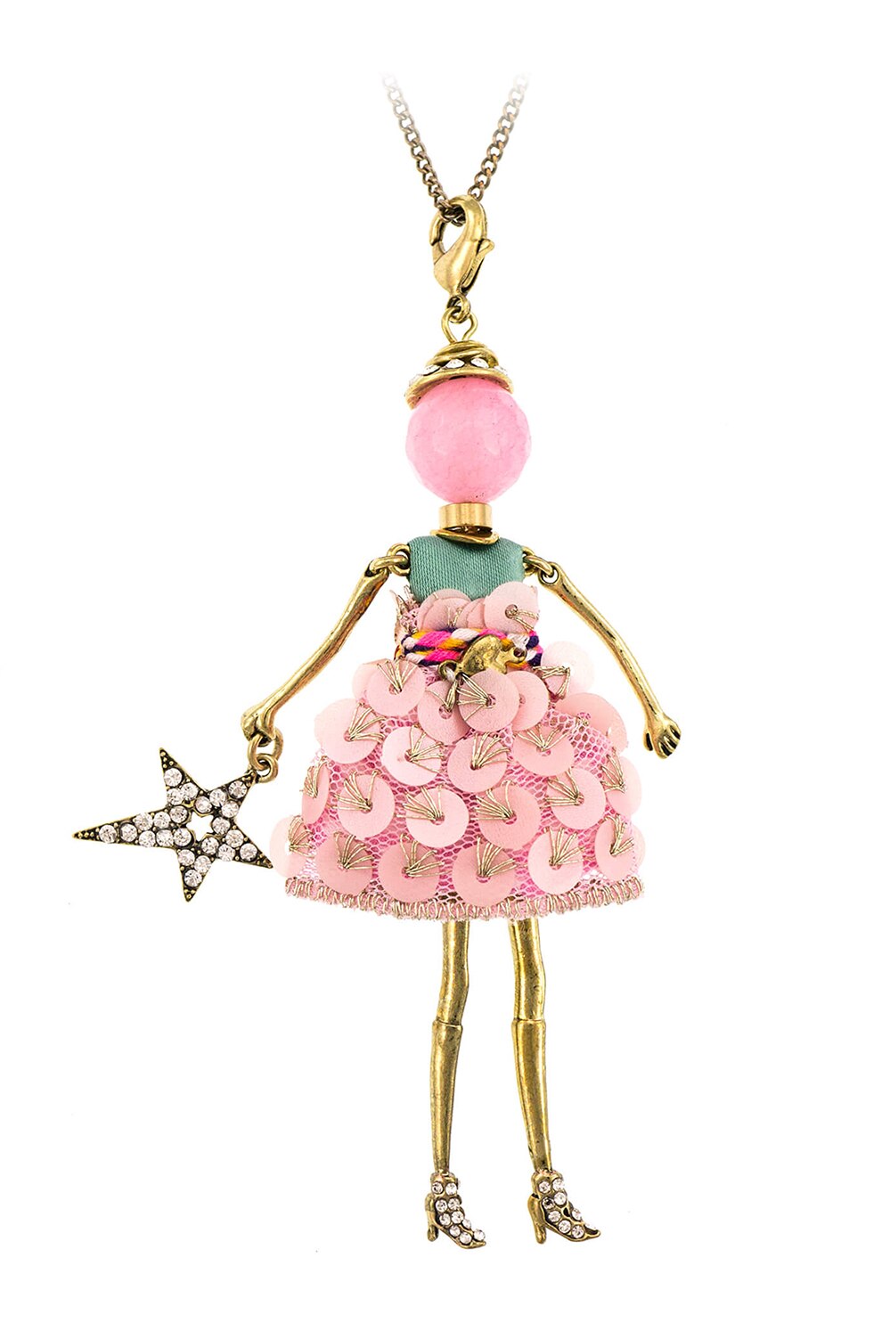 Roxannes - Bambole Milanesi, Colier cu pandantiv detasabil, Auriu