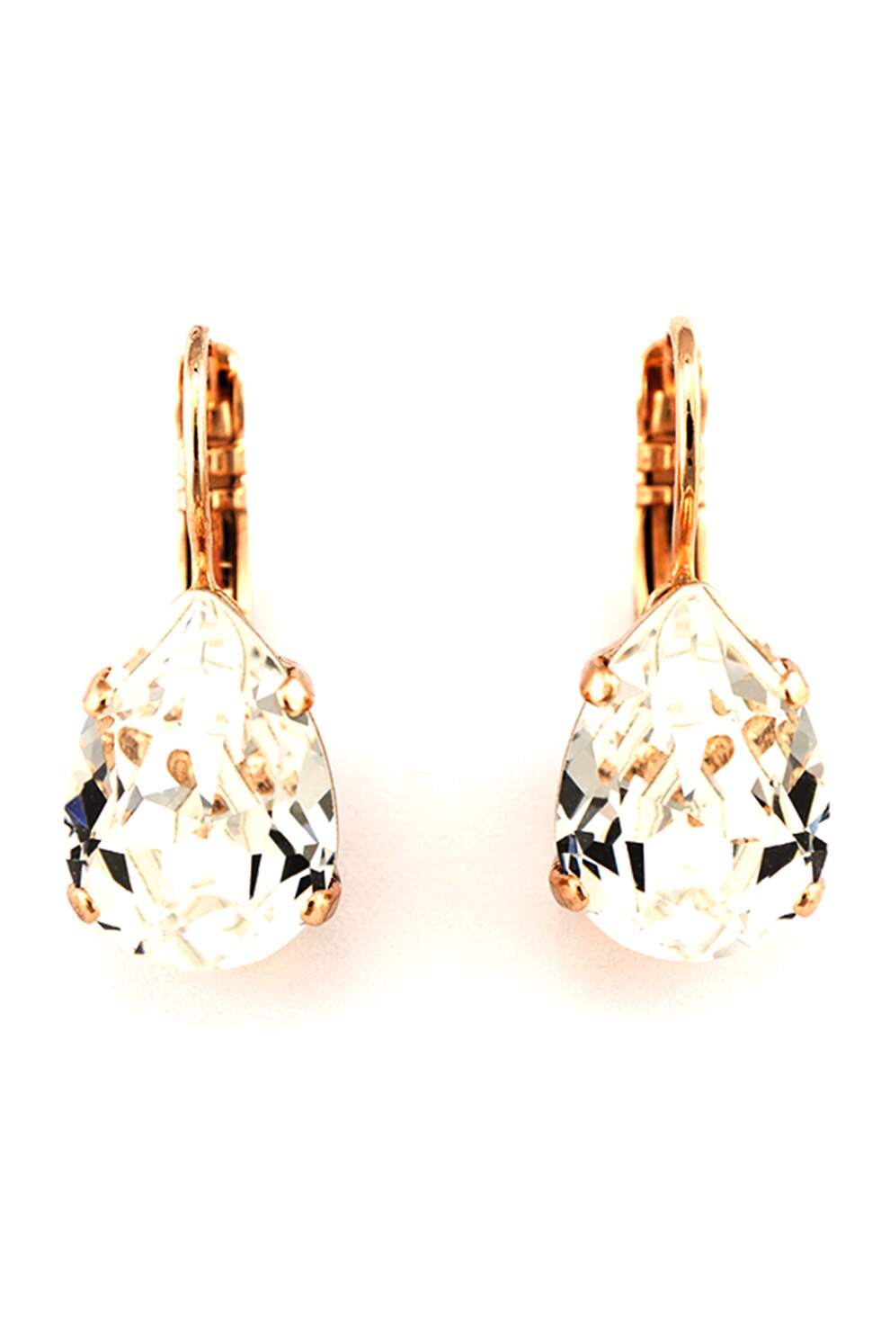 Roxannes - Mariana Jewellery, Cercei placati cu aur rose de 24K si decorati cu cristale europene, Auriu