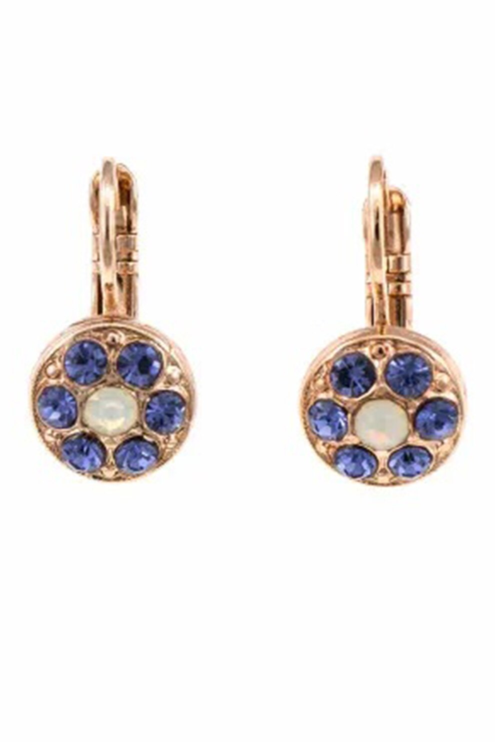 Roxannes - Mariana Jewellery, Cercei placati cu aur de 24k si decorati cu cristale, Auriu