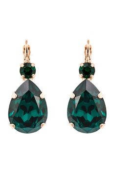 Roxannes - Mariana Jewellery, Cercei placati cu aur de 24k si decorati cu cristale, Auriu rose Roxannes - Mariana Jewellery, Cercei placati cu aur de 24k si decorati cu cristale, Auriu rose