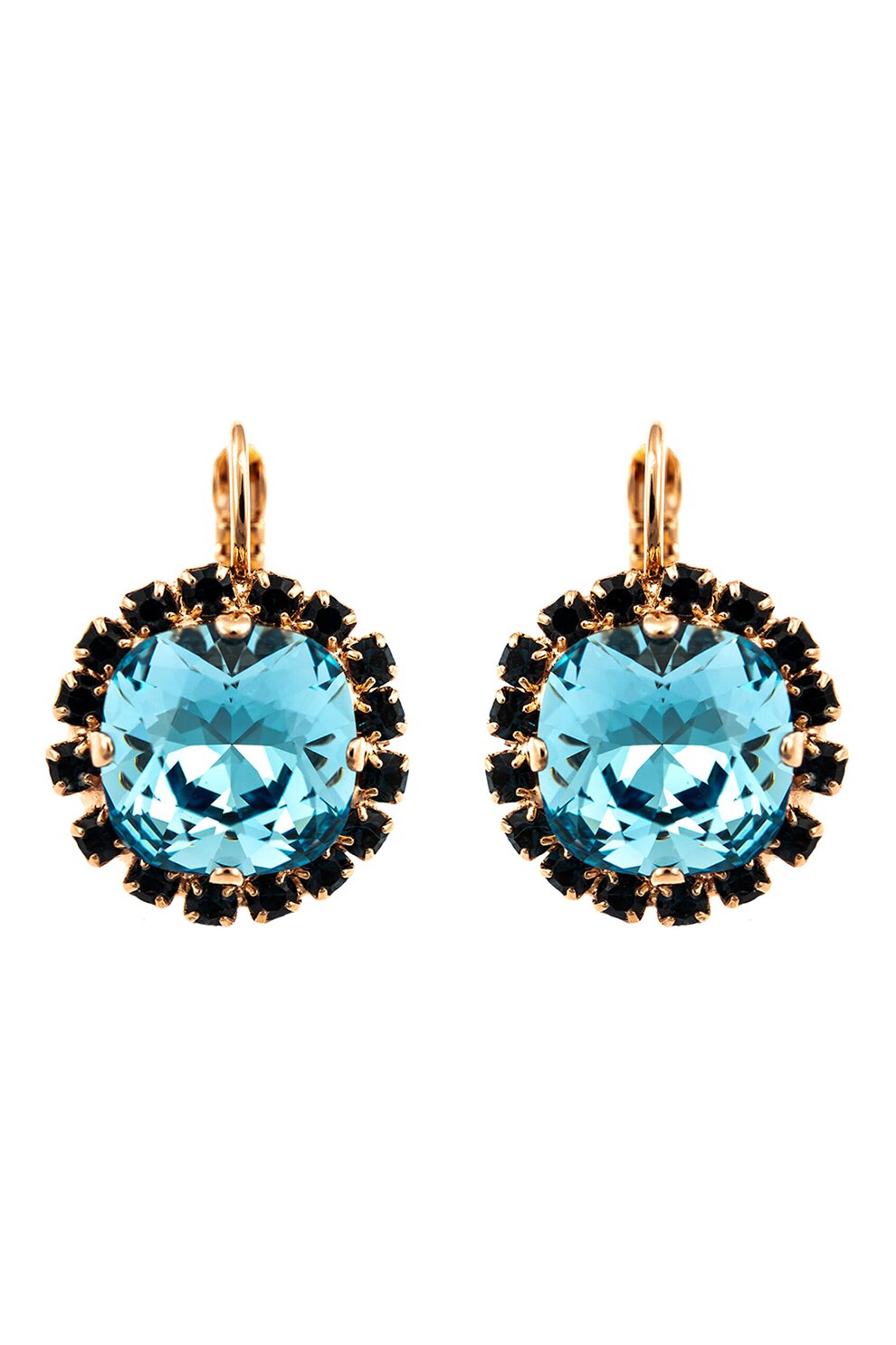 Roxannes - Mariana Jewellery, Cercei placati cu aur de 24k si decorati cu cristale, Auriu