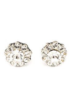 Roxannes - Mariana Jewellery, Cercei placati cu argint, cu cristale, Argintiu Roxannes - Mariana Jewellery, Cercei placati cu argint, cu cristale, Argintiu