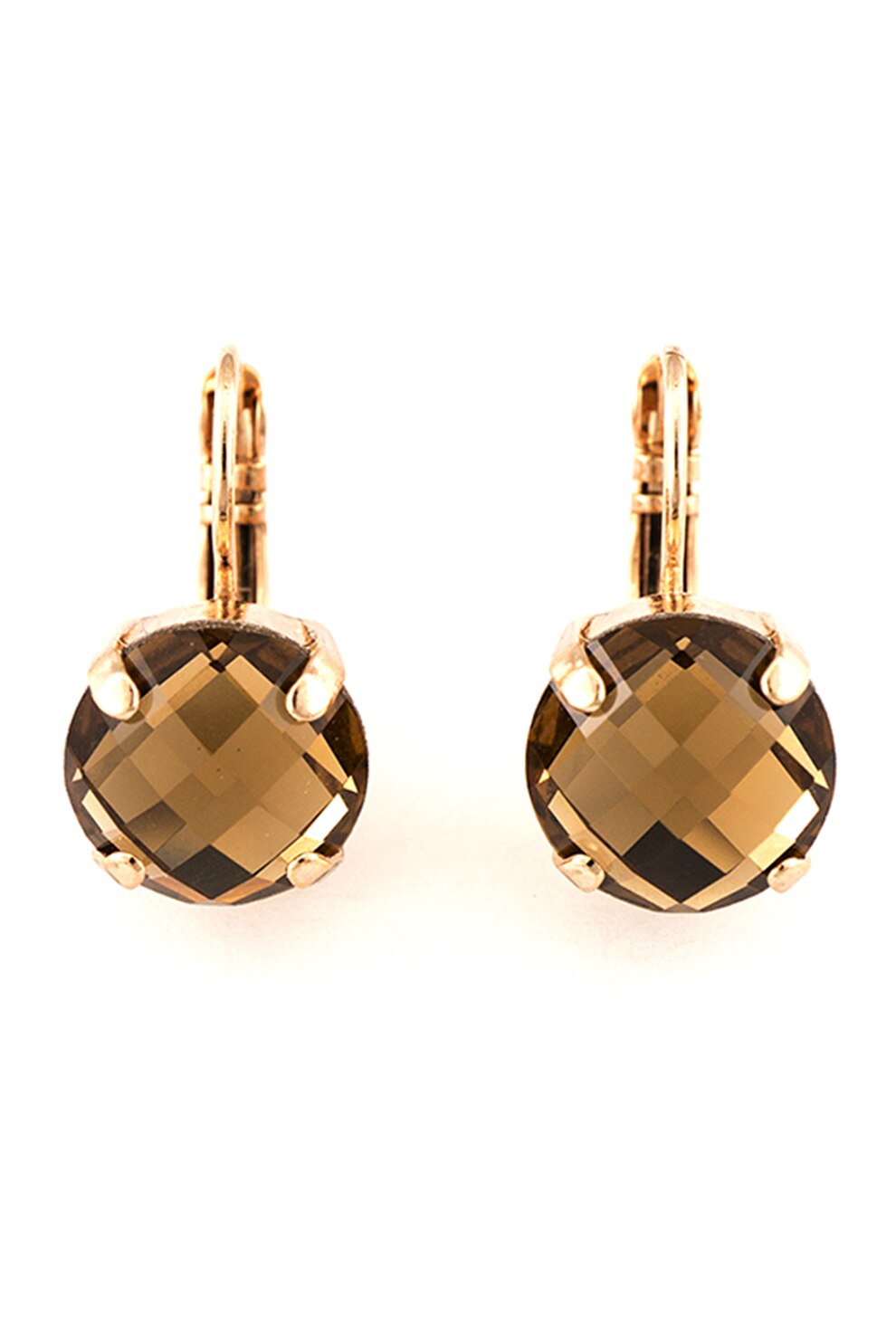 Roxannes - Mariana Jewellery, Cercei placati cu aur de 24K si decorati cu cristale, Auriu