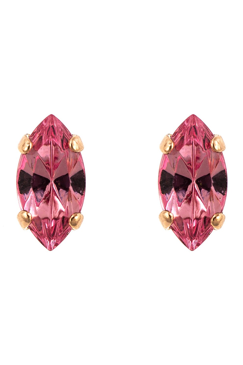 Roxannes - Mariana Jewellery, Cercei cu tija placati cu aur de 24K, Auriu