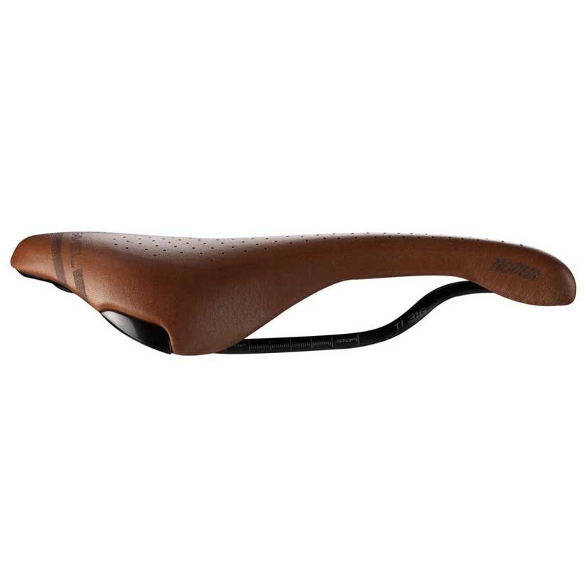 Selle Italia NOVUS Boost Gravel Heritage TI 316 Superflow - Gravelfietszadel, Fietszadel Heritage, Extra Vulling, Superflow-Gat, Vintage Stijl - Maat L3, Bruin