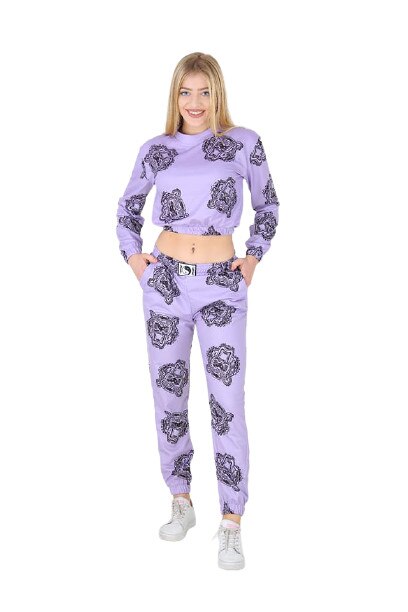 Compleu dama, imprimeu animal, culoare Mov